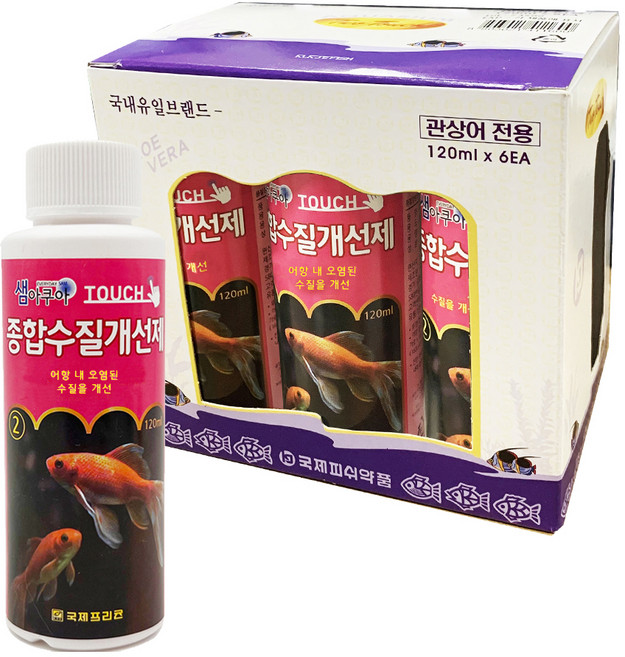 샘아쿠아 터치 종합수질개선제, 120ml, 6개
