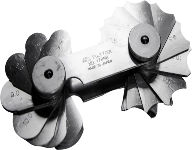 178MA 1.0~7.0mm 34片 R規 彎角規 日本 Fuji (規格同 德國 JOKU), 1入