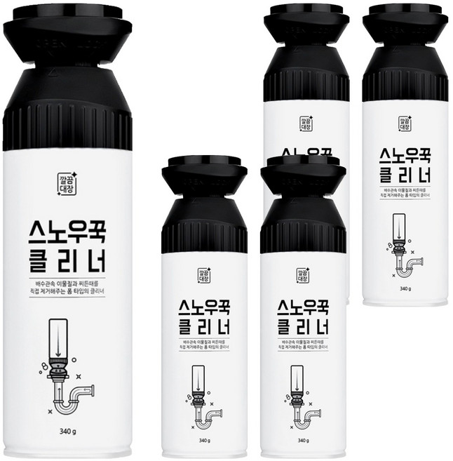 깔끔대장 스노우꾹 클리너, 340g, 5개