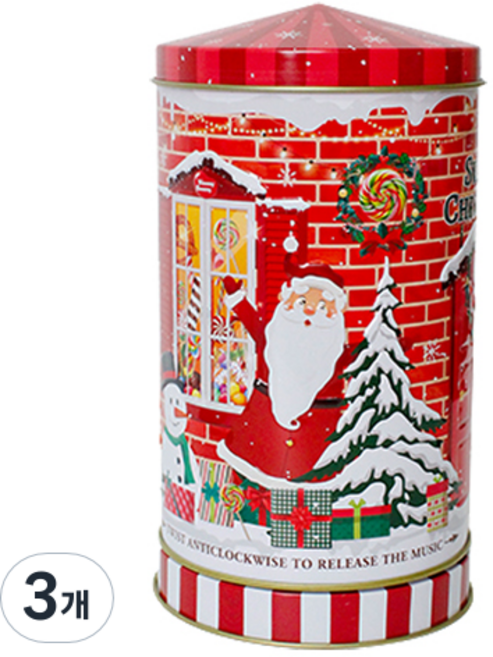 위니비니 크리스마스 오르골틴 산타, 105g, 3개