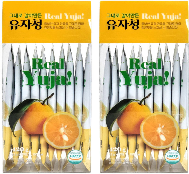 해맑음 그대로 갈아만든 유자청 스틱, 2개, 10개입, 42g