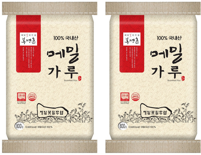 봉평촌 메밀가루, 2개, 800g