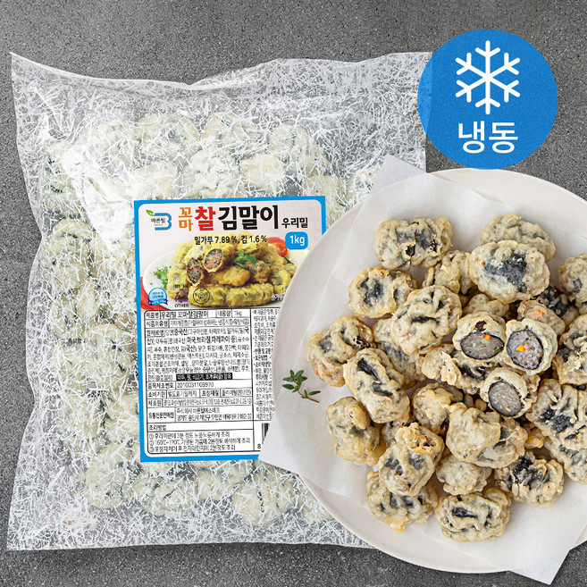 바른웰 우리밀 꼬마 찰김말이 (냉동), 1kg, 1개