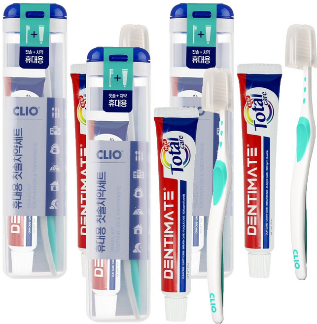 크리오 센스R 휴대용 칫솔치약세트, 50g, 2개입, 3세트