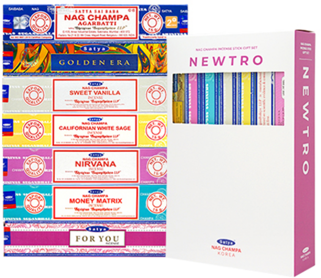 나그참파코리아 인센스 스틱 기프트 7p 세트, 뉴트로