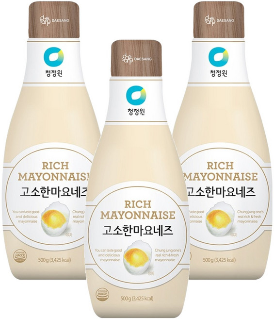 청정원 고소한 마요네즈, 500g, 3개