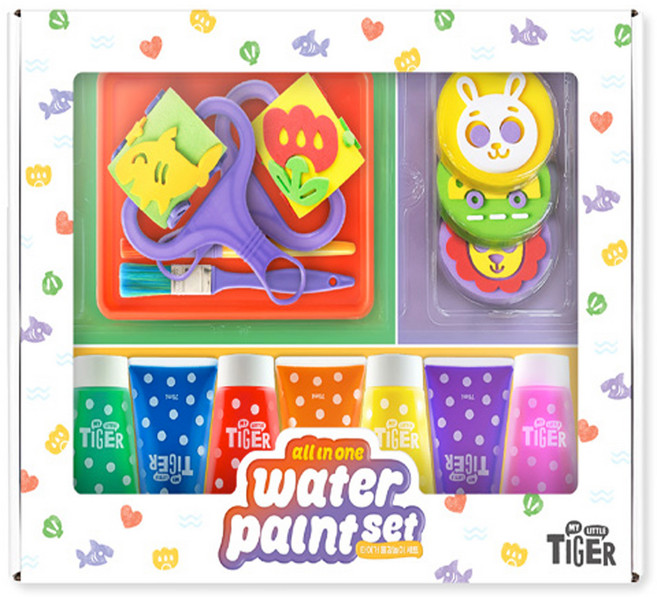 마이리틀타이거 물감 놀이 세트, 7색