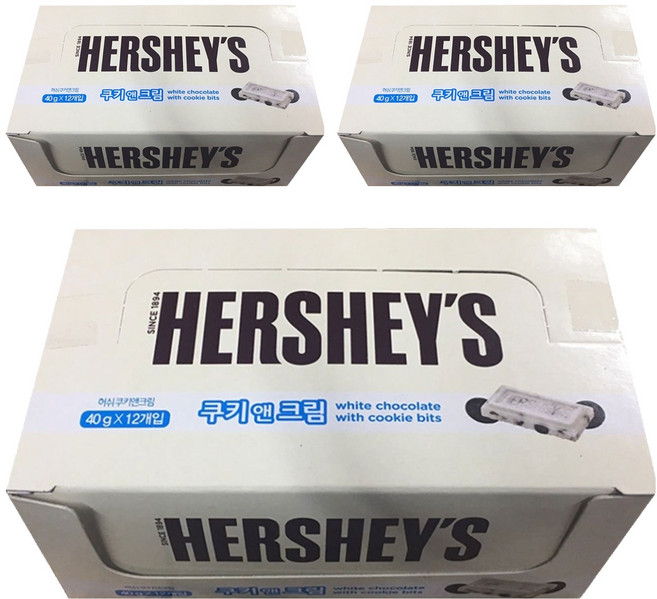 허쉬 쿠키 앤 크림, 40g, 36개