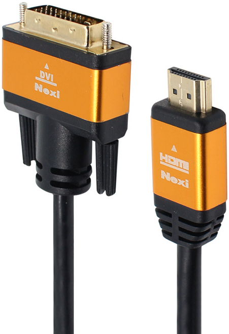 nexi HDMI 2.0 to DVI 黃金金屬螢幕連接線 V2.0 1.5m, 1條