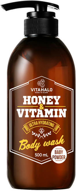 비타할로 허니앤비타민 퓨어 바디워시, 베이비파우더 500ml, 1개, 500ml