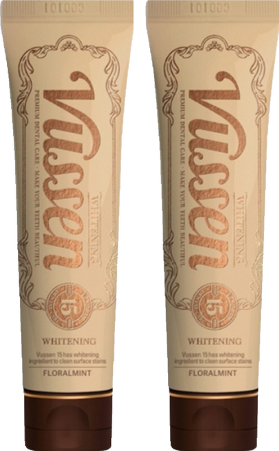 뷰센 15 치아미백제 플로랄민트향, 80g, 2개