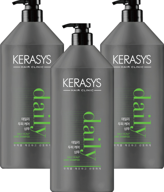 케라시스 데일리 두피 케어 샴푸, 1.5L, 3개