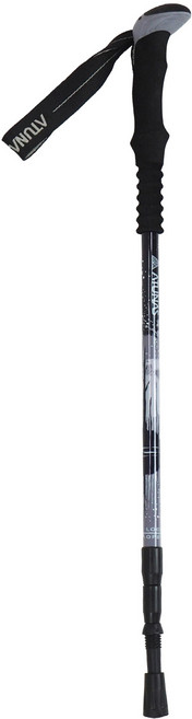 ATUNAS 歐都納 直把鋁合金三節旋轉避震登山杖 EVA握把 7075航太鋁合金 鋼尖杖, 水漾森林, 1支