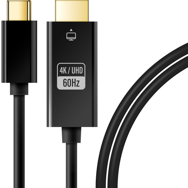 홈플래닛 C타입 to HDMI 4K 60Hz 미러링 케이블, 블랙, 1개, 1m