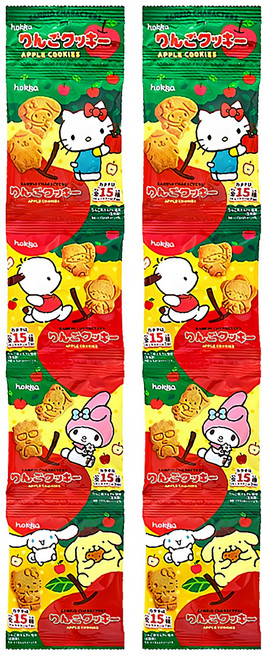 hokka 北陸製菓 三麗鷗 造型蘋果四連餅, 2條, 56g