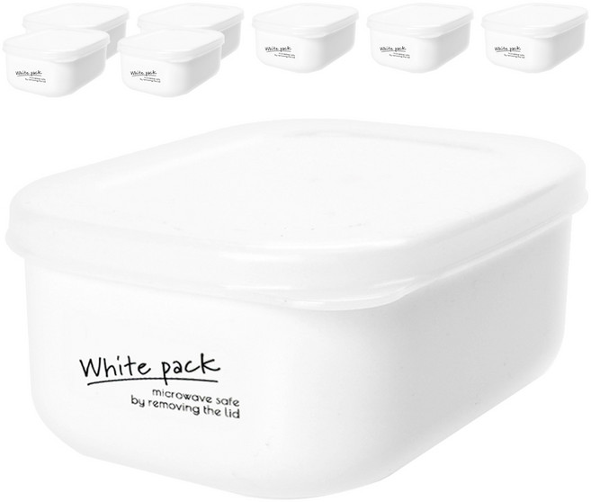 유하우스 나카야 화이트 밀폐용기 랜덤발송, 8개, 280ml(8P)