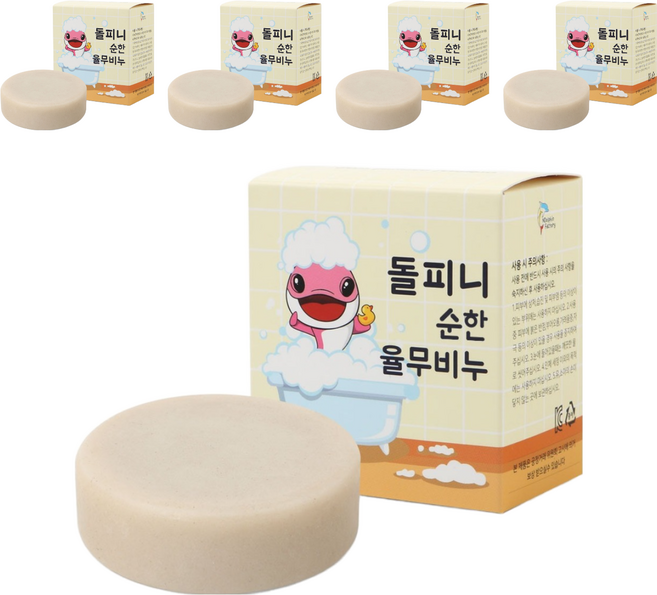 돌피니 순한 율무 비누, 100g, 5개