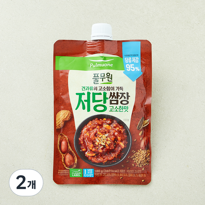 풀무원 저당쌈장 고소한맛, 180g, 2개