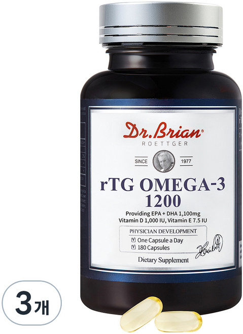 닥터브라이언 rTG 오메가3 1200, 180정, 3개