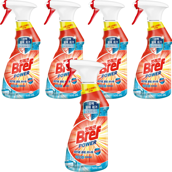 브레프 파워 욕실용 시트러스향, 500ml, 5개