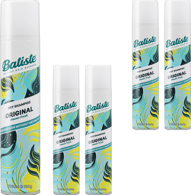 바티스트 드라이 샴푸 오리지널 클래식 후레쉬, 5개, 200ml