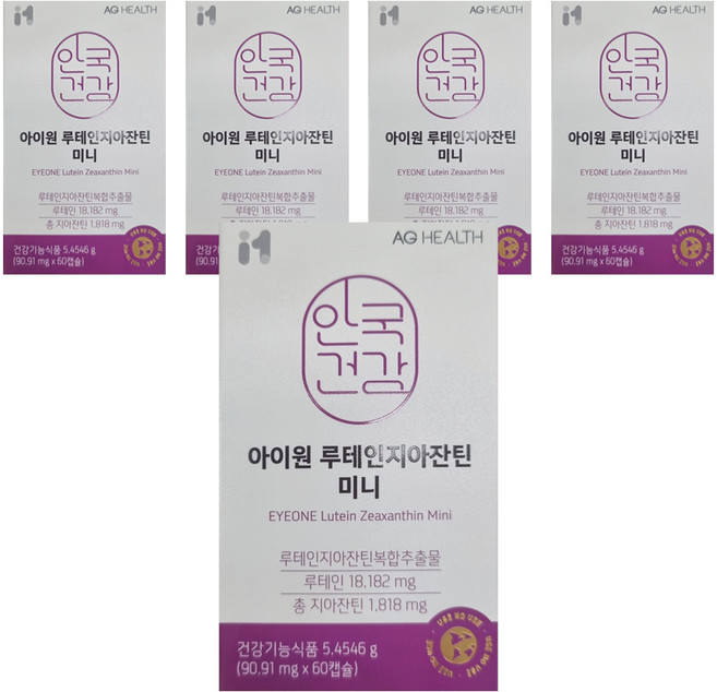 아이원 루테인지아잔틴 미니, 60정, 5개
