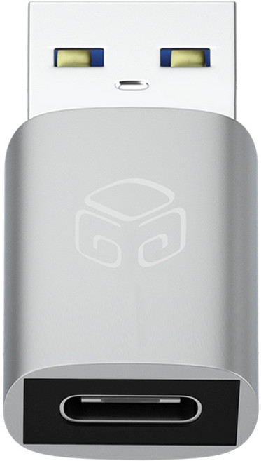 디지지 USB C타입 to A 변환젠더 D20-0017, 32mm, 메탈실버, 1개