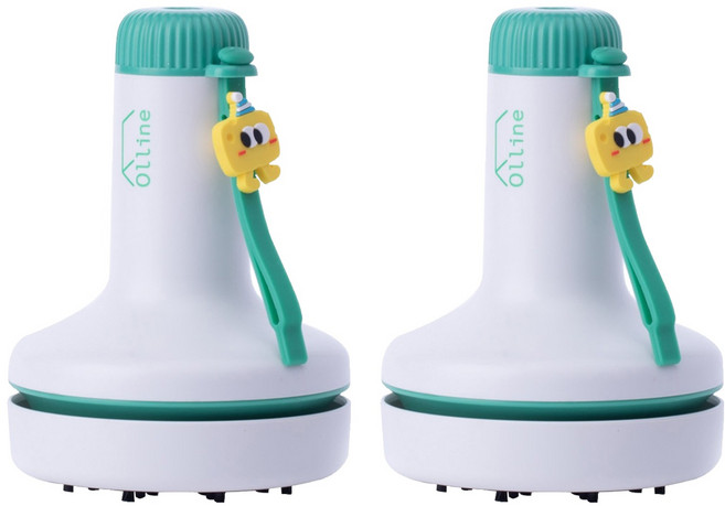 올리네 책상 지우개 충전식 청소기 C타입, 화이트, 2개