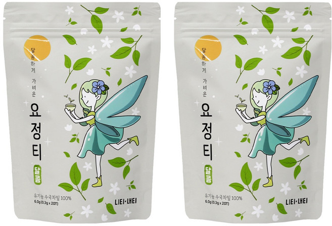 니티내티 유기농 요정티 달콤 수국차잎, 300mg, 20개입, 2개