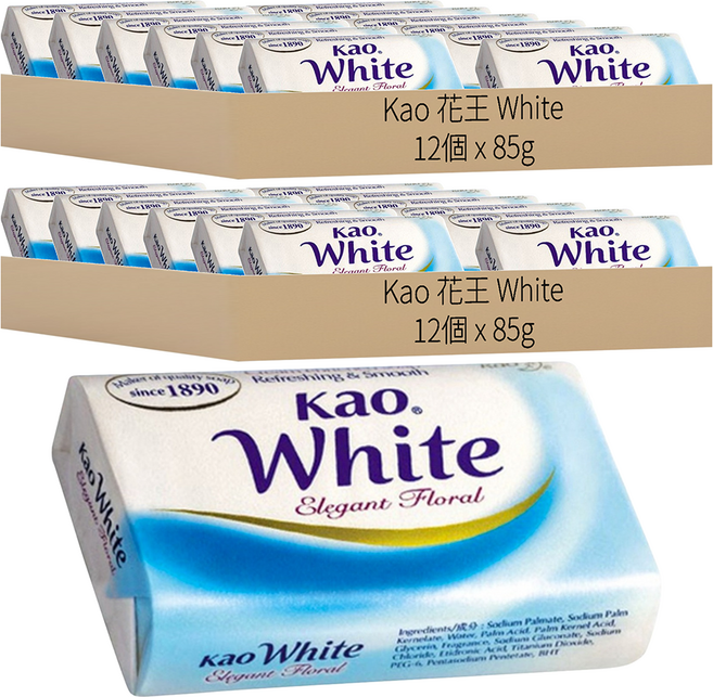 Kao 花王 White 香皂 優雅花香, 85g, 24個