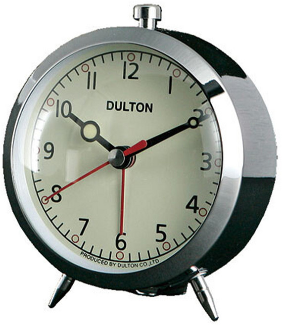 DULTON 經典鬧鐘 110 x 90 x 70mm, 銀色