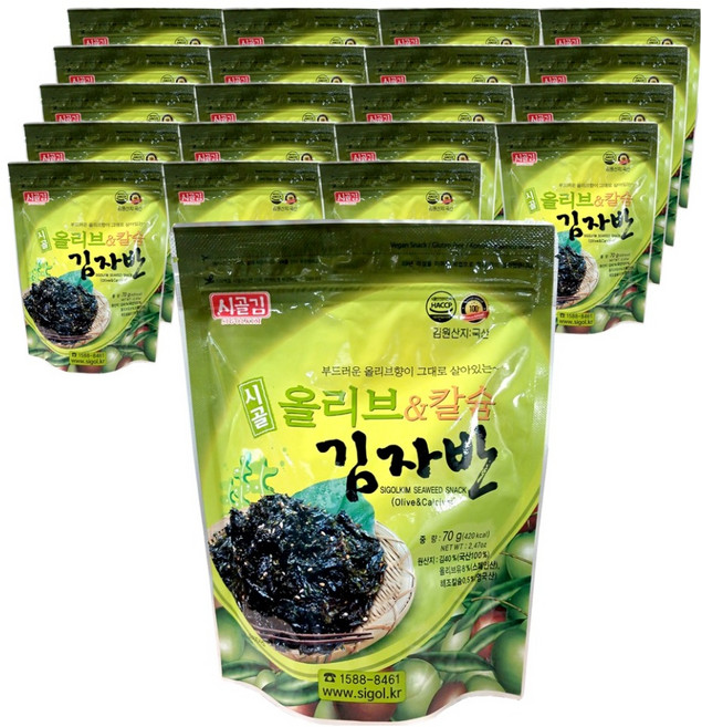 시골 올리브앤칼슘 김자반, 70g, 20개