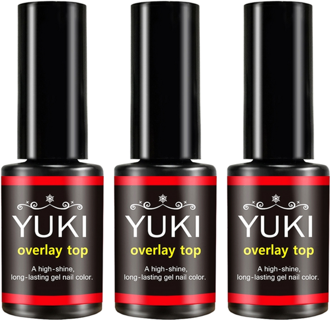 YUKI 疊擦上層凝膠, 單一顏色, 3個, 5ml