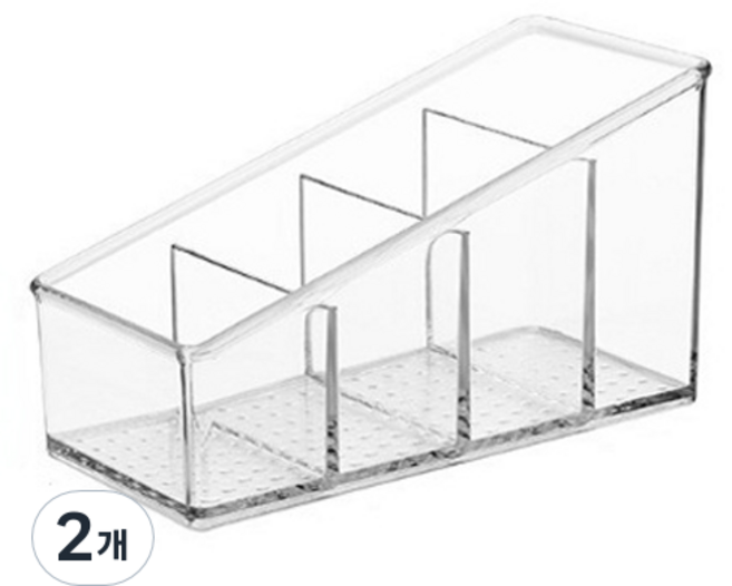 이랑이랑 4단 리모컨 다용도 정리함, 투명, 2개