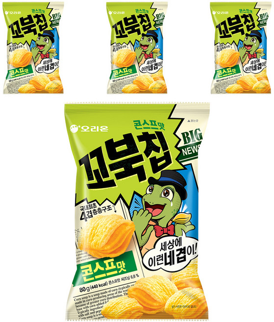 꼬북칩 콘스프맛, 80g, 4개