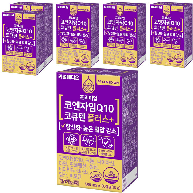 리얼메디온 코엔자임Q10 코큐텐 플러스 15g, 30정, 6개