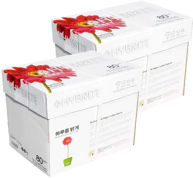 하이브라이트 80g 복사용지, A4, 5000개 - 쿠팡