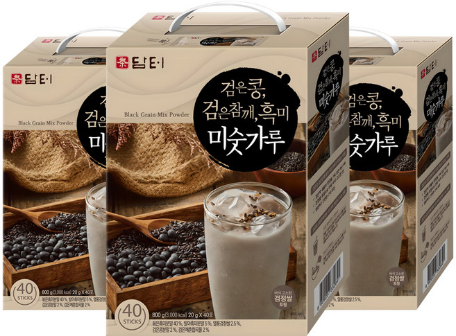 담터 검은콩 검은참깨 흑미 미숫가루, 20g, 120개