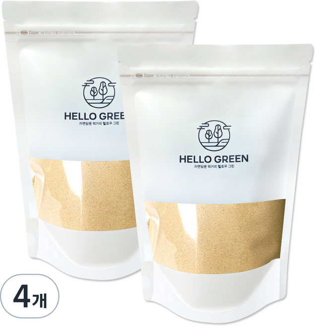 헬로우그린 국내산 산사가루 팩, 300g, 4개