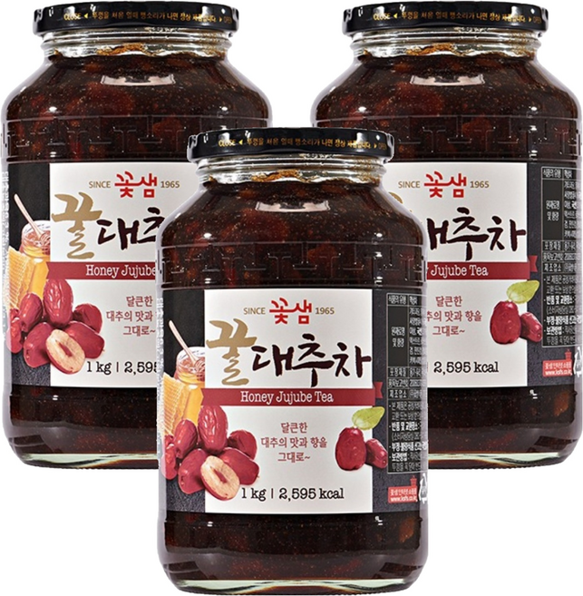 꽃샘 꿀대추차, 1kg, 1개입, 3개
