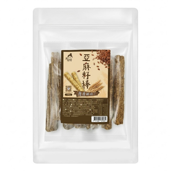 烏嬤嬤 亞麻籽棒, 180g, 1袋