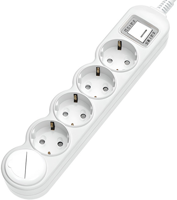 에코파워탭 국내 제조 과부하차단 멀티탭 5구 EPM-L305 + 안전커버, 1.5m, 혼합색상, 1세트