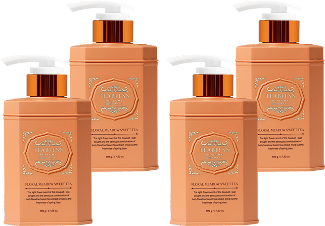 티블레스 퍼퓸 바디워시 스위트티 플로럴향, 4개