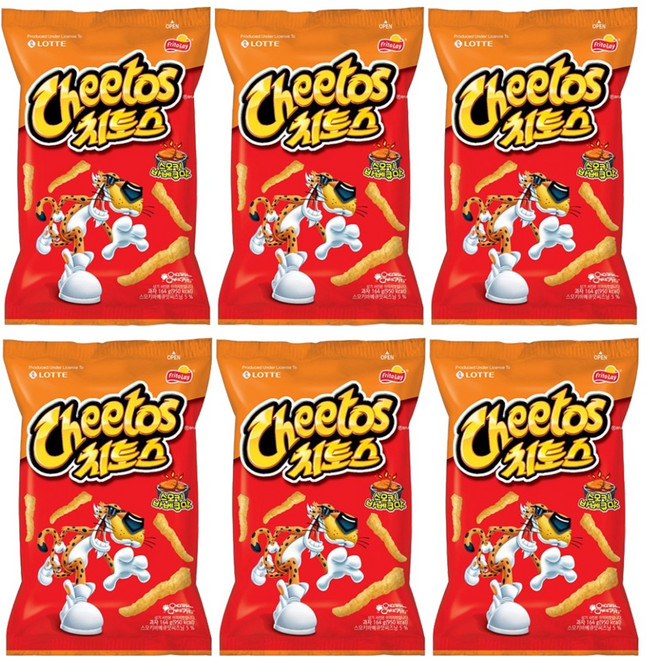 롯데제과 치토스 바베큐맛, 164g, 6개