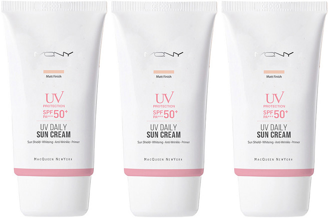 MACQUEEN NEWYORK 每日霧面防曬霜 SPF50+ PA+++, 50g, 3個