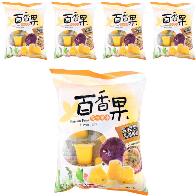 晶晶 百香果風味果凍, 480g, 5袋