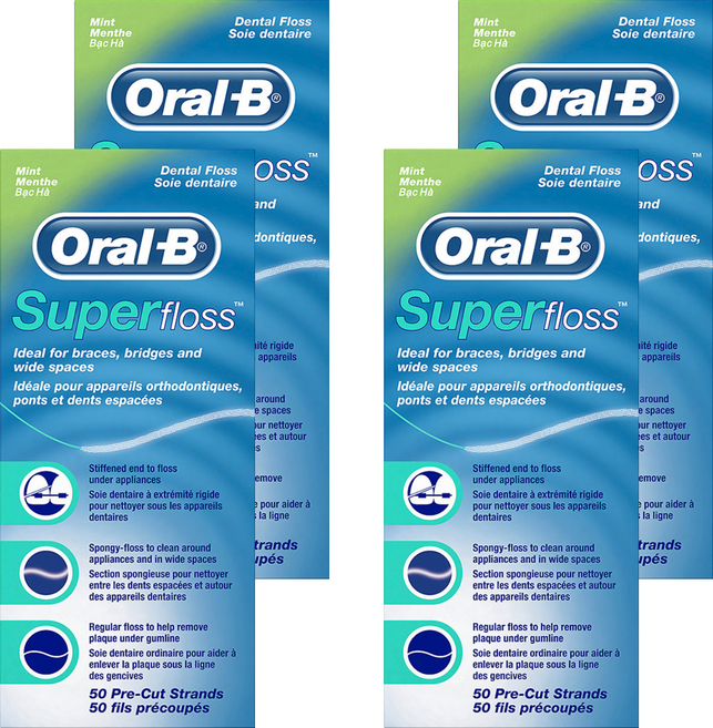Oral-B 歐樂B 3合1超級牙線, 50條, 4盒