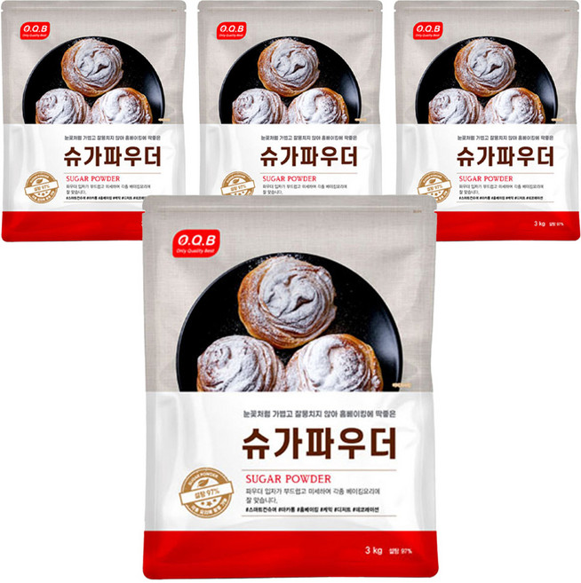 오큐비 슈가 파우더, 3kg, 4개