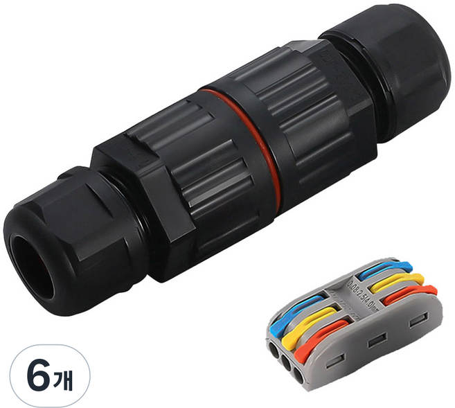 戶外防水電線連接器 3P WF303, 6個