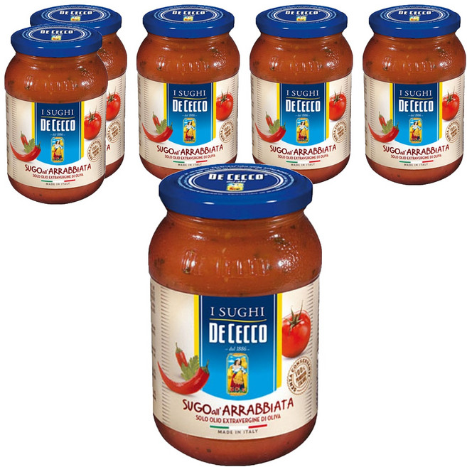 데체코 슈고 올 아라비아따 파스타 소스, 400g, 6개